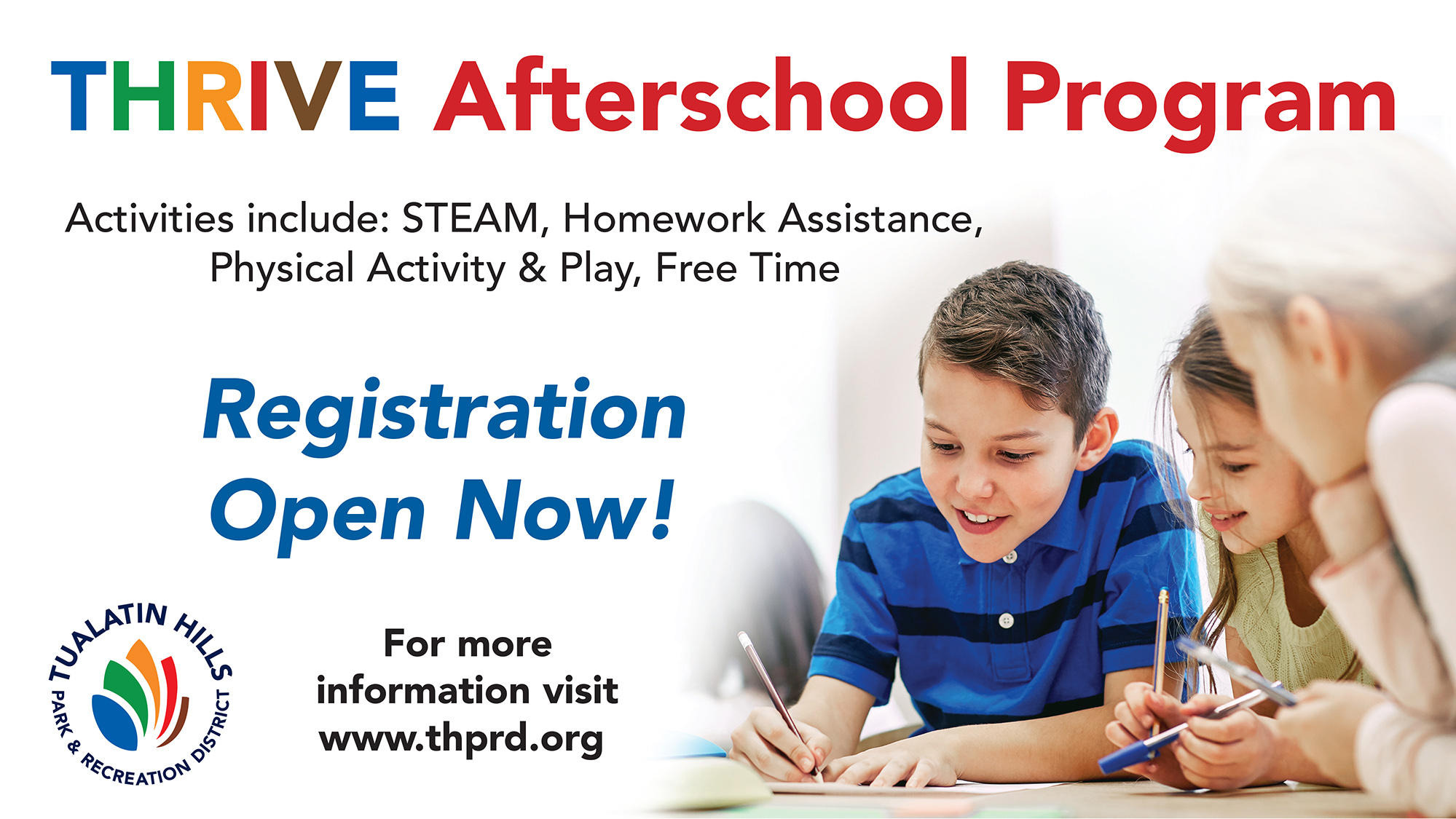 THPRD's After School programs keep kids safe, active and engaged in fun activities.
