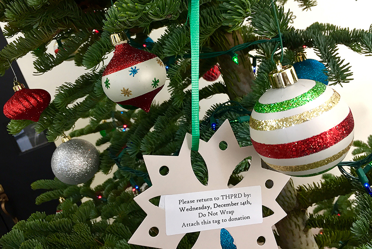 Gift tags are available at THPRD centers  until Dec. 14 for anyone interested in supporting the district's holiday gift drive for Beaverton-area residents in need.