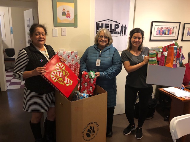 Spreading holiday cheer at THPRD's Giving Drive.