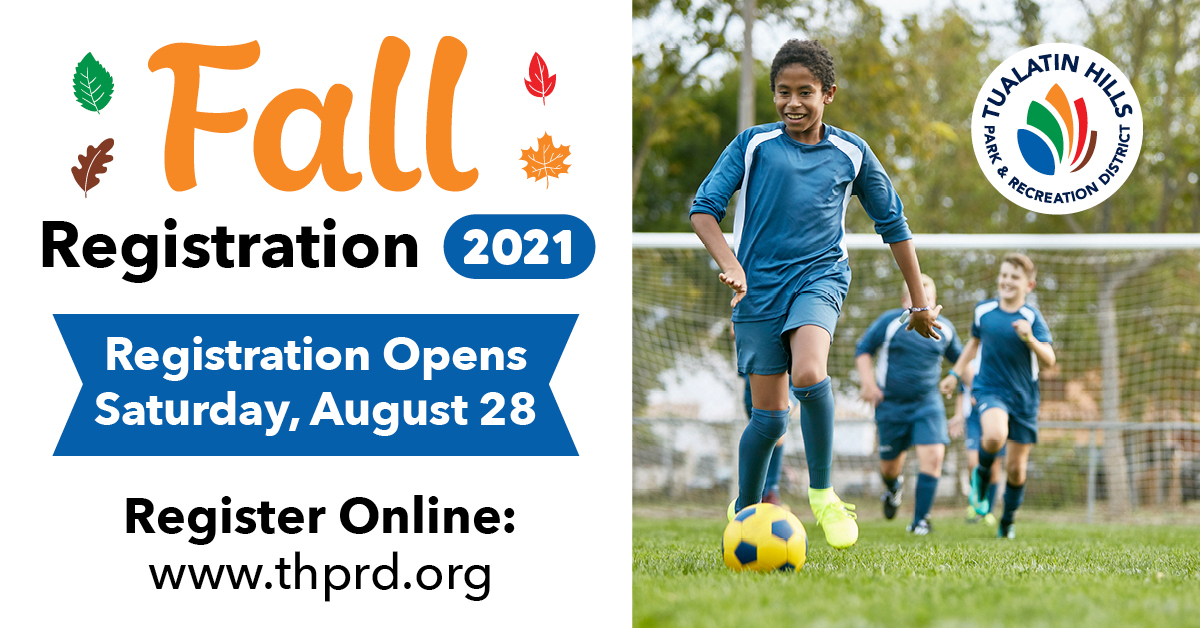 Fall Registration Opens Saturday, August 28