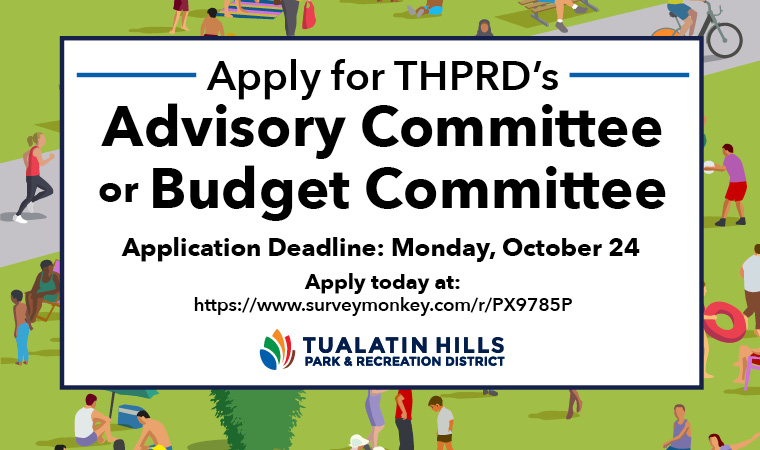 Committee members needed! - Apply to join our Advisory or Budget Committees.