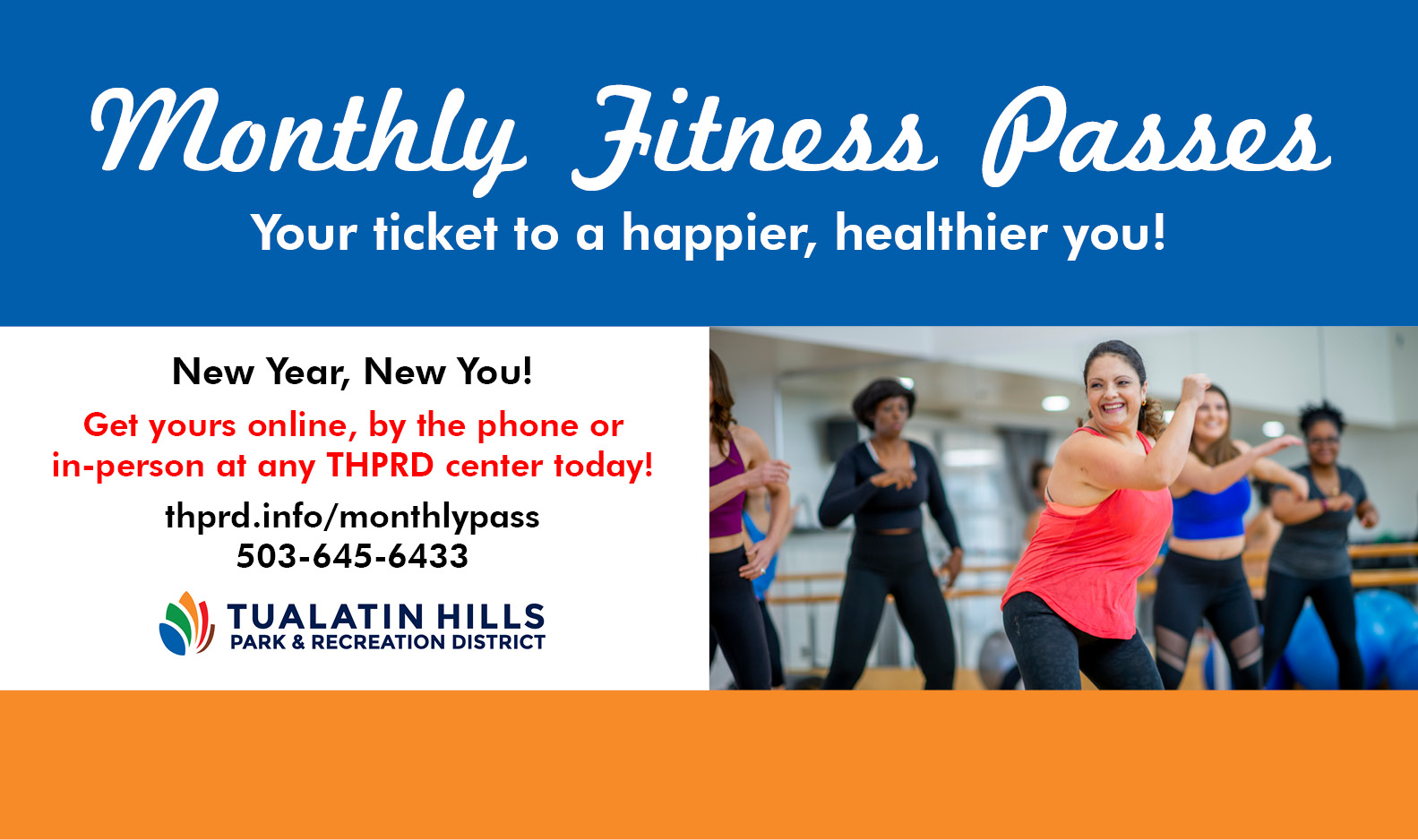Monthly Fitness Passes - Available for Purchase
