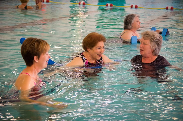 Healing Waters participants benefit from the pool's 89 degree water.