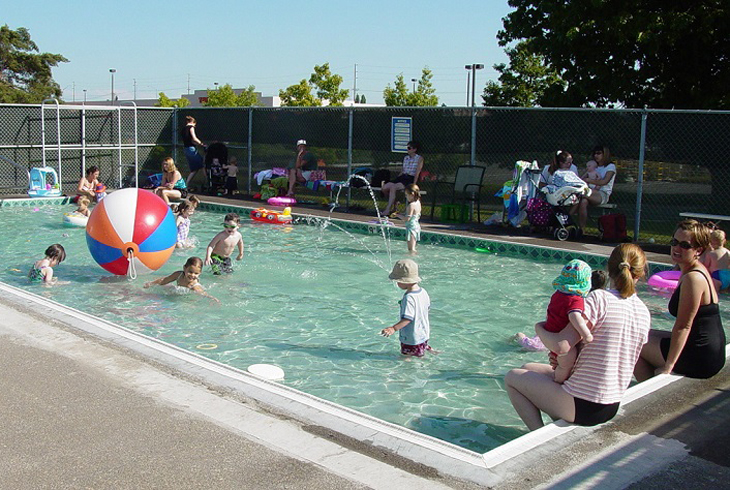 Sunset's wading pool, for guests 6 and younger, is a great place to introduce kids to the water.