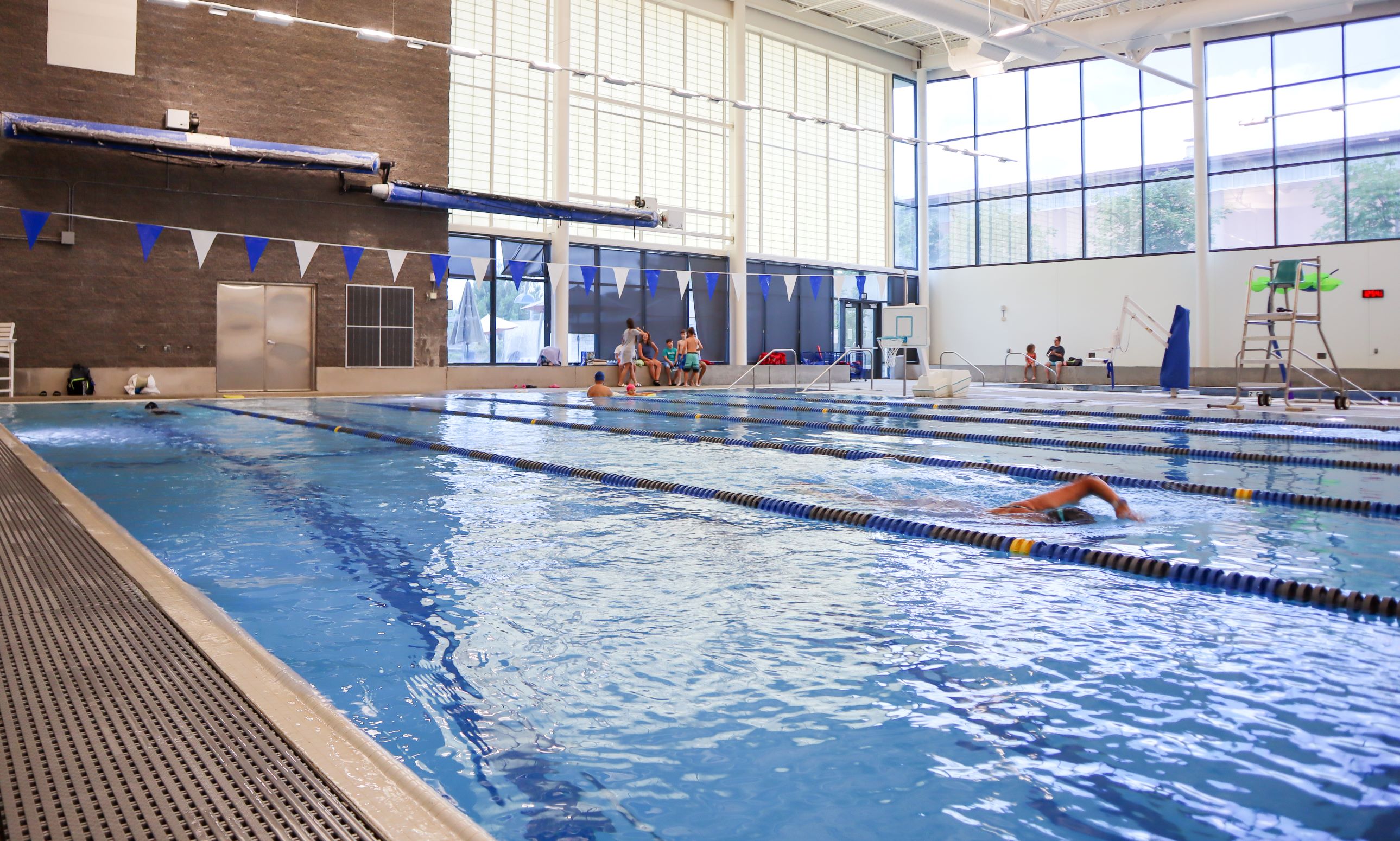 Conestoga's Main Pool. Check the on-line schedule for open swim/lap swim times for the summer.