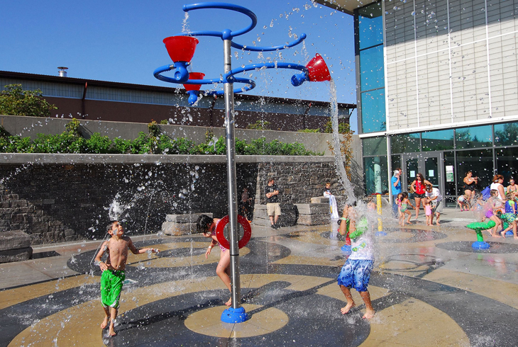The district's first splash pad, at Conestoga Recreation & Aquatic Center, was one of the most anticipated bond measure projects to reach completion.