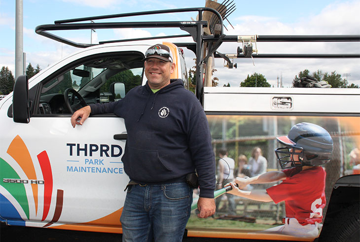 THPRD's maintenance staff supports 500,000 square feet of building space, park sites, more than 300 fields and a fleet of 185 vehicles.
