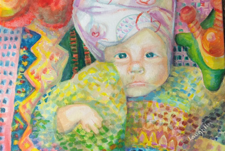 More than 300 original works from Stuhr Center art students - like this painting from Marjorie Laughlin -- will be available at the Artisan Fine Arts Sale on Nov. 13 and 14.