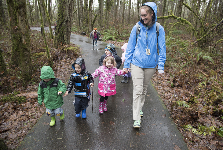 Nature Kids develop skills through a balance of tactile activities, play and activities. The curriculum emphasizes hands-on learning through exposure to nature.