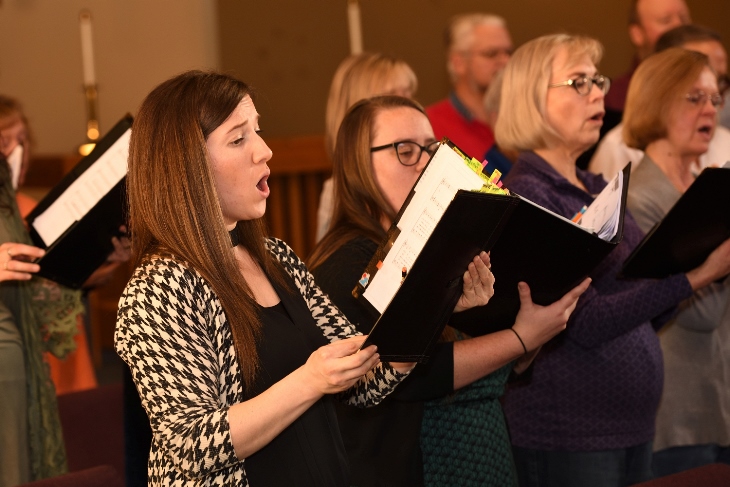 ISing Choir members practicing before the concerts.