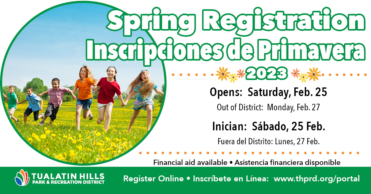 Spring Registration Opens Saturday, February 25