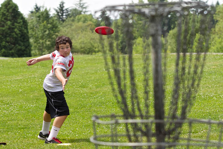 The district's only nine-hole disc golf course is located at Greenway Park, just south of Hall Blvd.