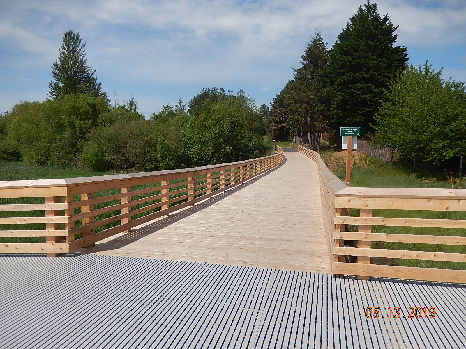 Trail connection to Hansen Ridge Park - looking west