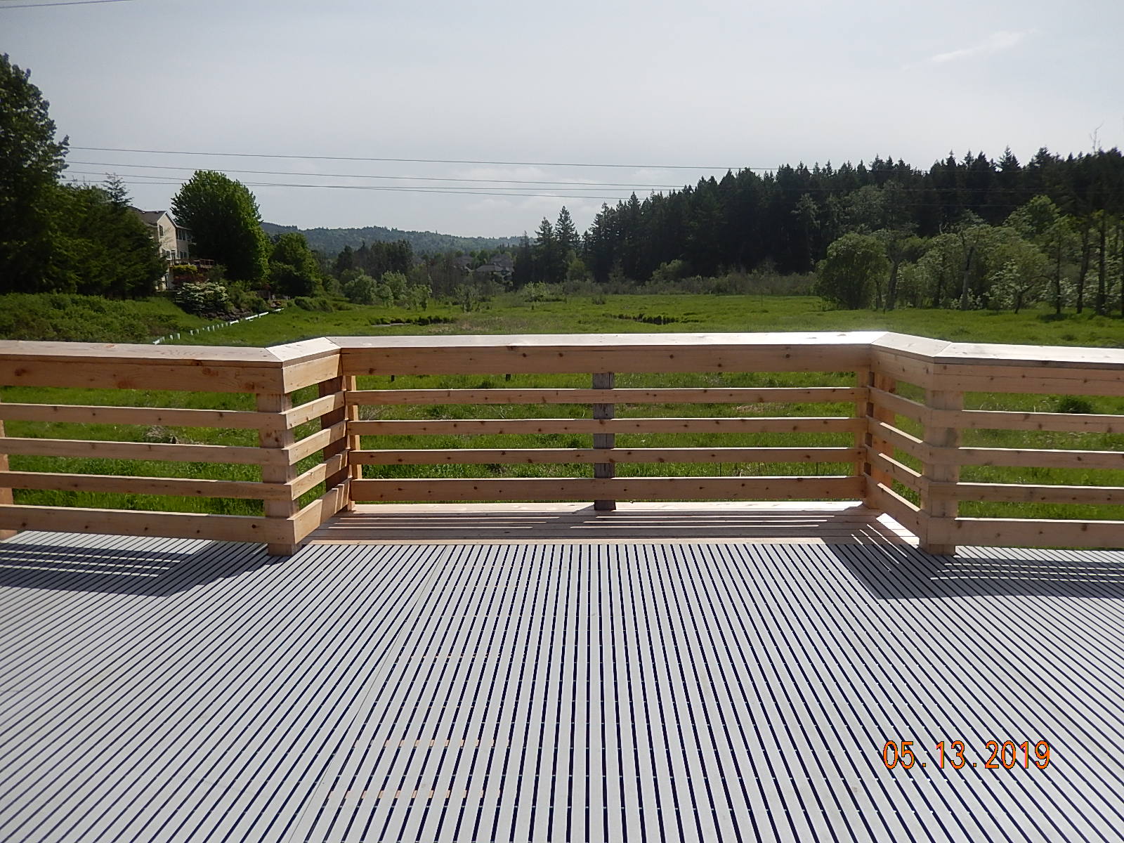 Viewing overlook at Hansen Ridge Park trail connection - looking east